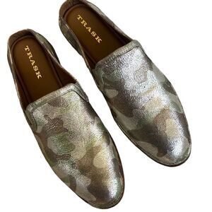 Like New Trask Leather Ashley Metallic Mules